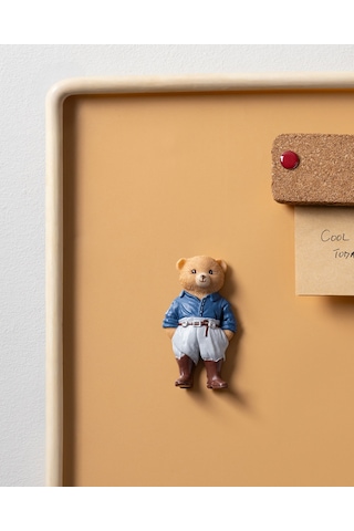 Madame Coco Emma Bear Magnet - Lacivert/gri - 4x8 Cm 8684427187012 Çok Renkli