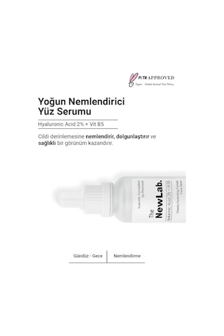 The NewLab Hyalüronik Asit Yoğun Nemlendirici Cilt Bakım Serumu 30 Ml (Hyaluronic Acid 2% Vit B5 )