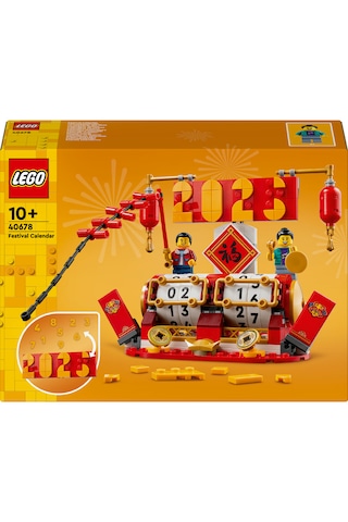 LEGO® Festival Takvimi 40678 – 10 Yaş ve Üzeri Çocuklar için Yeni Ay Yılı Temalı Oyuncak Yapım Seti