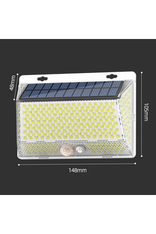 Singree 328 Led Güneş Enerjili Dış Mekan Duş Aydınlatma, Su Geçirmez Ve Uzaktan Kumandalı Sensörlü Duş Lambası
