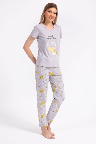 Rolypoly Sweet As Can Bee Grimelanj Kadın Pijama Takımı 5274-29140 Gri