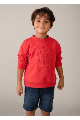 Mayoral Erkek Çocuk İki İplik Sweatshirt Kırmızı KIrmızı