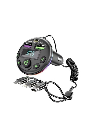 G14 36w Pd Şarj Özellikli Dijital Göstergeli Bluetooth Fm Transmitter