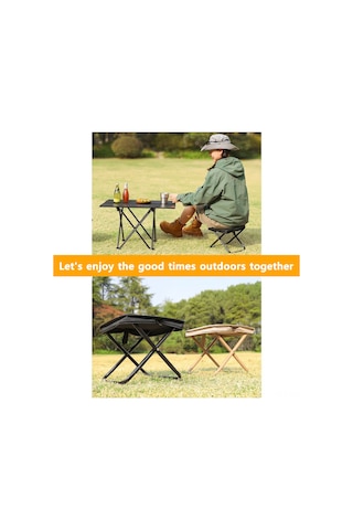 Wezone Portatif Çok Amaçlı Güzellik Sandalyesi - Kalın Çelik & 43 Oksford Kumaş, Katlanabilir, Hafif, Siyah Renk Siyah