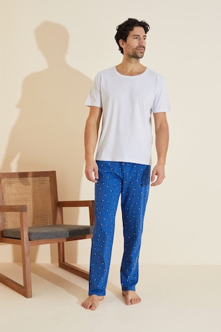 Siyah İnci Bisiklet Yaka Örme Pijama Takım 25109841 Gri