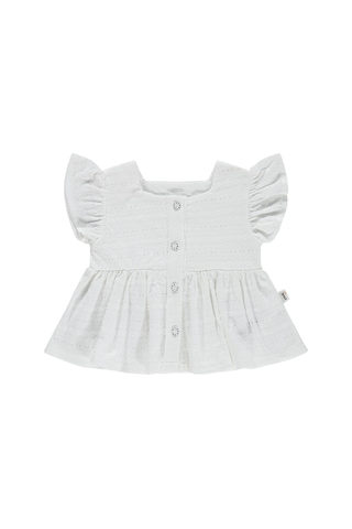 Civil Baby Brodeli Şortlu 6-18 Ay Takım - Ekru