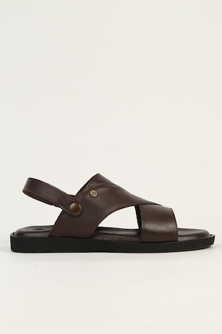 Pierre Cardin Hakiki Deri Kahve Erkek Sandalet Pc-7315 Kahverengi