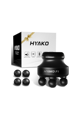 Hyako F1 Masaj Tabancası Masaj Tabancası 4 Kafalı 5 Modlu Ayarlanabilir Mini Derin Doku Masajı Sırt Boyun Ve Bacaklar Ve Tüm Vücut İçin, Kas Masajı İçin Elektrikli El Masajı