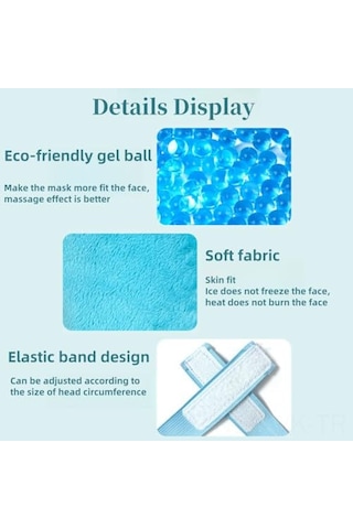 Vkemall Pvc Jel Sıcak Ve Soğuk Kompres Yüz Maskesi - Cerrahi Sonrası İyileşme Ve Cilt Bakımı İçin Esnek Yüz Maskesi