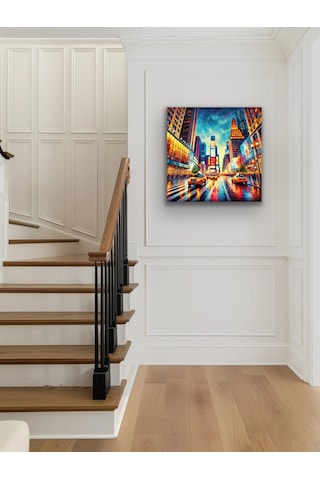 New York Times Meydanı Kanvas Tablo 90x90cm