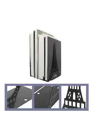 Hvngroup Metal Eyfel Kitap Tutucu 2'li Set