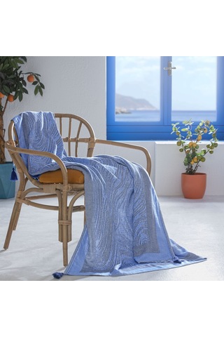 Taç Butik Bodrum Throw Mavi 000000001500222203 Mavi