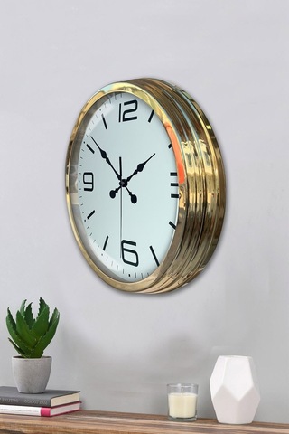 Gold Lüks 40 Cm Metal Modern Duvar Saati Diğer