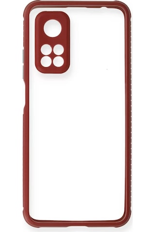 Newface Xiaomi Mi 10t Pro Kılıf Miami Şeffaf Silikon - Fuşya