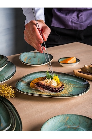 Madera Gourmet 12 Adet 23 Cm Porselen Düz Tabak