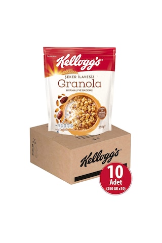 Kellogg's Şeker İlavesiz Granola Hurmalı ve Bademli 10 x 250 G