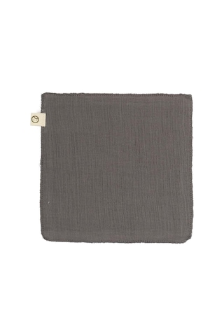 3'lü Müslin Ağız Bezi Yenidoğan Gri Organik Pamuk Gri