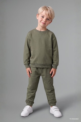 Defacto 2li Uzun Kollu Sweatshirt Elastik Belli Eşofman Altlı Haki Takım Erkek Bebek H5617a526aukh458 Haki-kh458