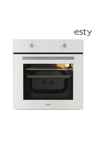Esty ACO5335W01 - AEF6601W04 Beyaz Cam Ankastre Set