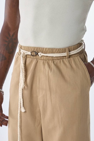 Lulikwear Beli İpli Keten Pantolon Kahverengi