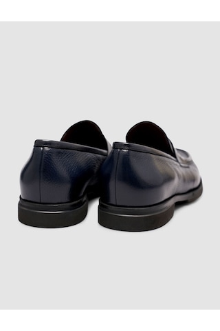 Cabani Premium Hakiki Deri Laci Erkek Loafer Ayakkabı Lacivert