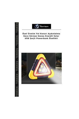 Özel Üretim Yol Kenarı Aydınlatma Gece Görüşü Güneş Enerjili Solar Usb Şarjlı Powerbank Özellikli