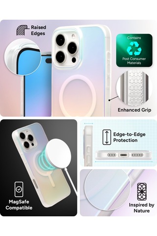 Zagg İphone 16 Pro Max İçin Milan Çıtçıtlı Kılıf - Renk Değiştirme Kaplaması, Magsafe Ve Kablosuz Şarj Uyumlu, 13 Ft Düşme Koruması, Grafen Takviyeli, Çevre Dostu, Mat Yanardöner Çok Renkli