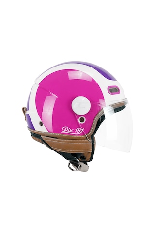 Cgm 191g Pix Sprint Viola Fucsia Fluo Lunga Açık Kask Beyaz-pembe-mor