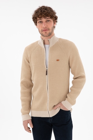 U.s. Polo Assn. Erkek Kum Hırka Triko 50297467-vr085 Kum
