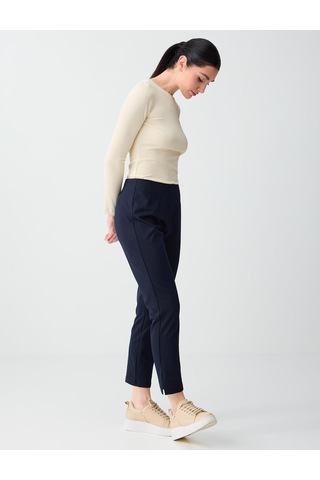 Jimmy Key Jimmy Key Lacivert Yüksek Bel Normal Paça Örme Pantolon 6sw186515494