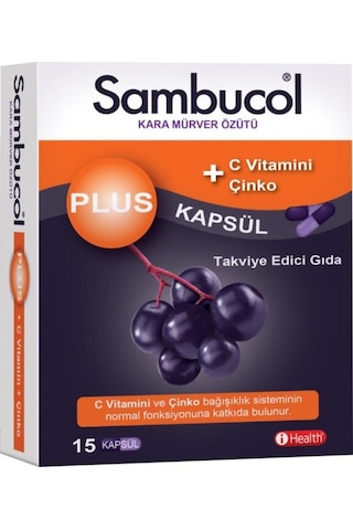 Sambucol Plus Kara Mürver Özütü 15 Kapsül