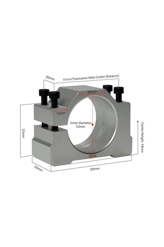 Alüminyum 52Mm Spindle Motor Tutucu Holder