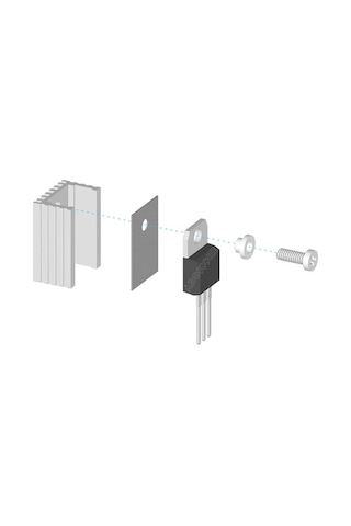 To220 Aluminyum Soğutucu Set Radyatör Entegre Transistör Mosfet Bjt Lm78xx Lm317 Irfxxx