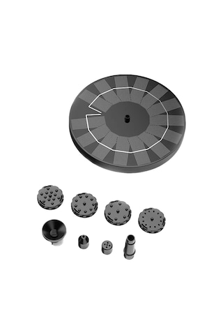 Ximistore9 Güneş Enerjili 1.0w 190l/h Suları Yükselten, 6 Farklı Nozzle İçeren, Bahçe/havuz İçin Uçan Manzaralı Fonten