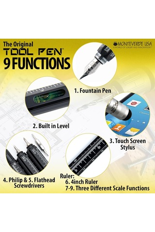 Monteverde Tool Pen Serisi Mv35232 Dk Toolpen Multifunction Siyah Diğer