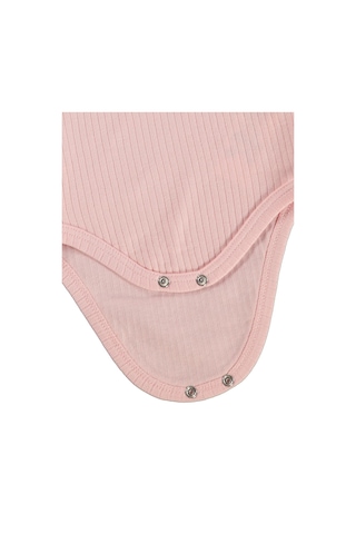 Albimini Askılı Fırfırlı 0-18 Ay Çıtçıtlı Badi - Pembe