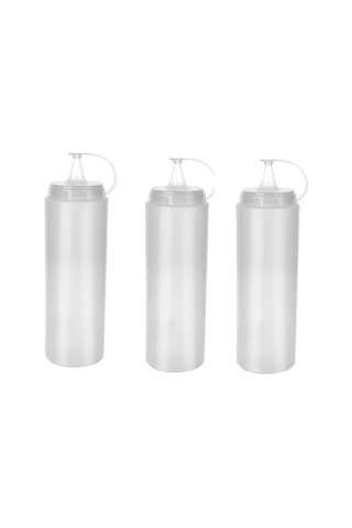 Şeffaf Sos Şişesi - 1000ml Dev Boy 3 Adet 1247956