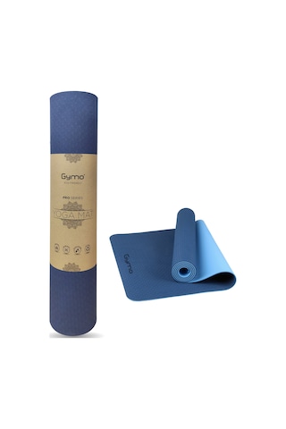 Gymo Ekolojik 6Mm Tpe Yoga Matı Pilates Minderi Mavi