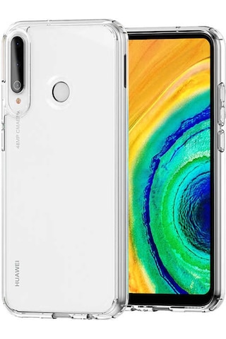 Huawei P40 Lite E Kılıf Zore Coss Şeffaf Sert Silikon Kılıf Renksiz