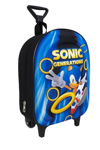 Newfull Çekçekli Sonic Erkek Anaokul Sırt Çantası-mavi Siyah