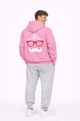 Nevermind Sevgili Kombini Komik Surat Baskılı Siyah Oversize Hoodie Seti Ka Pembe