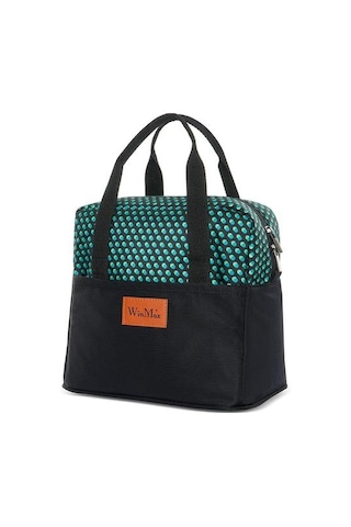 Moda Dot Baskı Taşınabilir Soğutucu Öğle Yemeği Çantası Termal Yalıtımlı Seyahat Çantaları Erkekler İçin Büyük Gıda Piknik Öğle Yemeği Kutusu Öğle Yemeği Çantaları Asker Yeşili