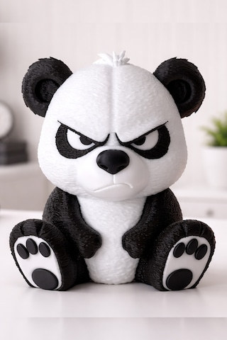 Kızgın Panda Figür Dikkat Çekici Dekoratif Biblo Masa & Raf Süsü Panda