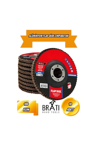100 Kum Avuç İçi Taşlama Flap Disk Zımpara 115 X 22,23 Mm 10 Adet