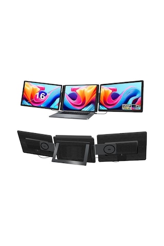 Ultrax 16" İkili Taşınabilir Monitör Çoklu Ekran 1200p Fhd Ips Notebook Monitör