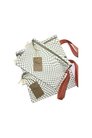 GURUYEMİŞ BOX "beehive" Illusion Mirror Consept Clutch El Çantası Yeşil - Beyaz