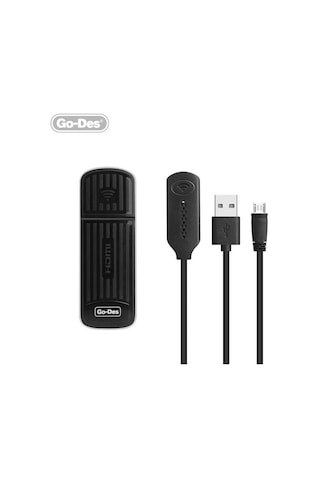 Go Des GD-DM566 Kablosuz HDMI Görüntü Aktarıcı Wireless 2.4Ghz W-Fi Bağlantı - Siyah ZORE-258831