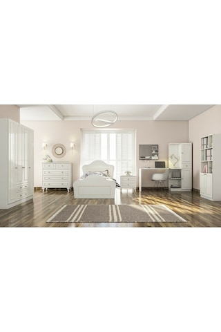 Rabi Mobilya Gold Country Çalışma Masası Beyaz