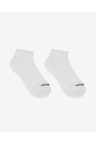 Skechers 6'lı Unisex Yarım Taban Destekli Quarter Crew Çorap Unisex Beyaz Çorap S118214-100