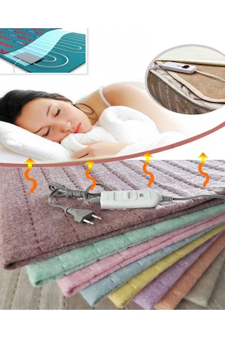 Seçkin Boyralı Çift Kişilik Elektirikli Battaniye Keçeli